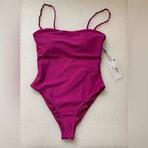 La Bain par MOLLY BRACKEN One Piece Fuchsia Swimsuit Size Small
